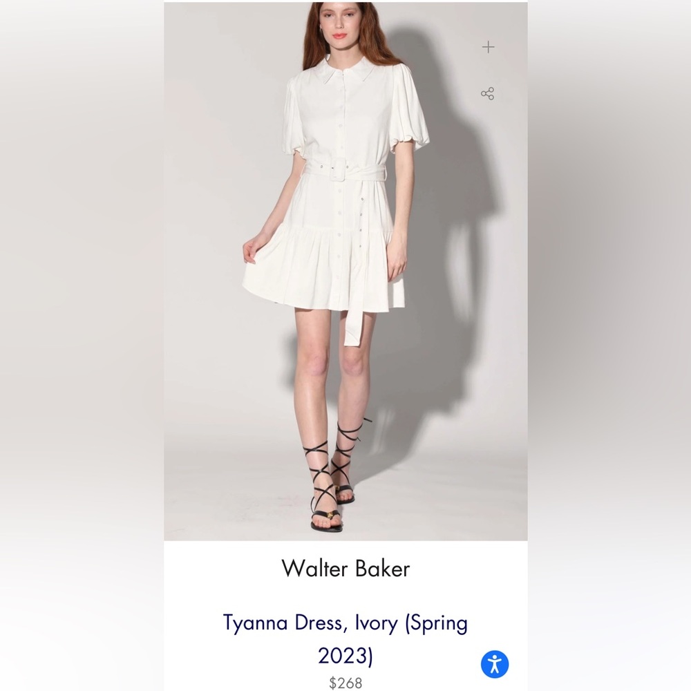 Walter Baker Ivory Tyanna Linen Dress
